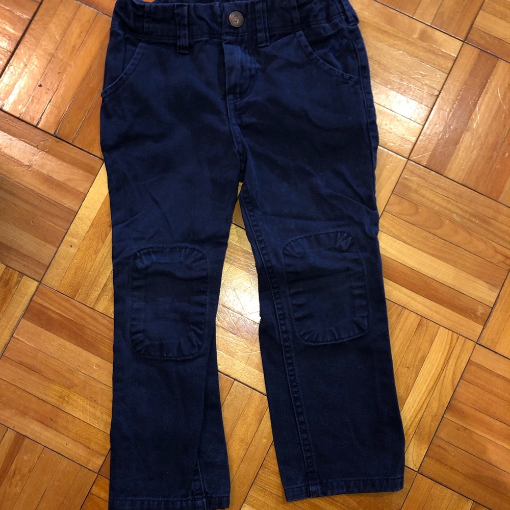 Blue Casual Denim Bottoms with Flared Leg